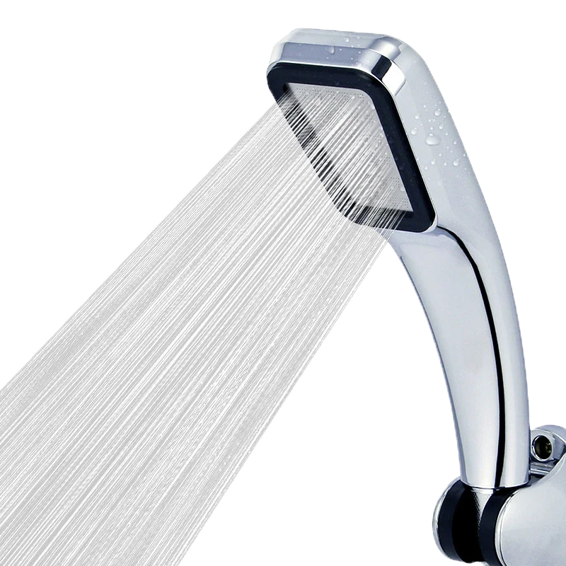 DecorBites™ 3 Color 300 Holes Rainfall Shower Head in Chrome Black White