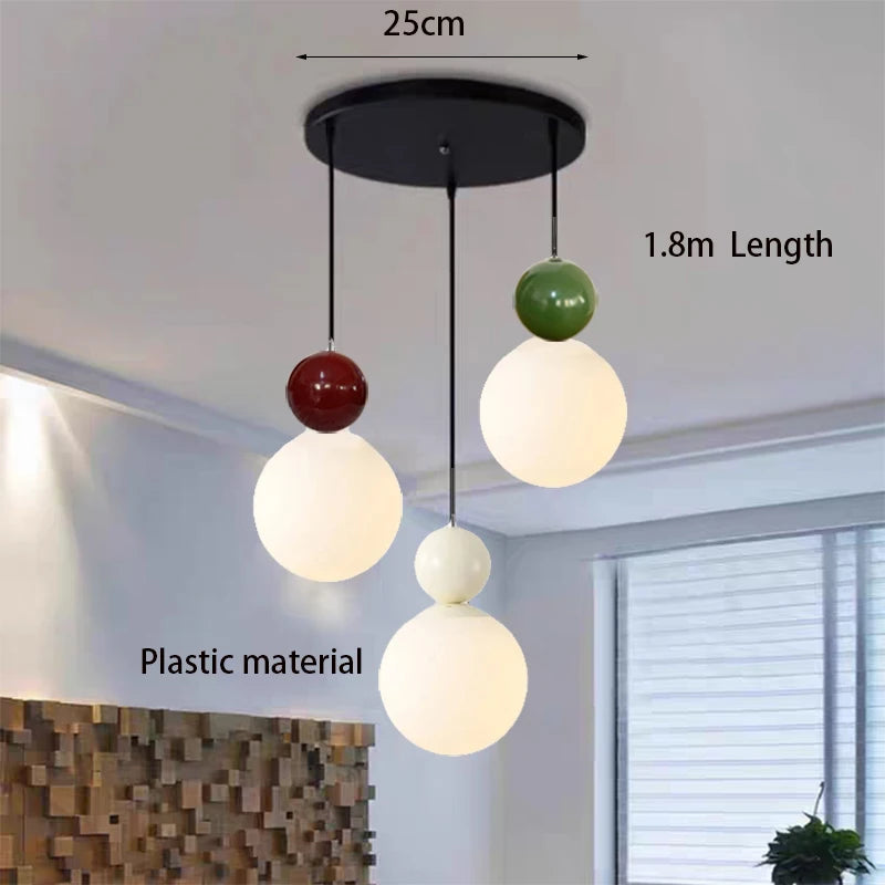 European White Glass Globe Pendant Light