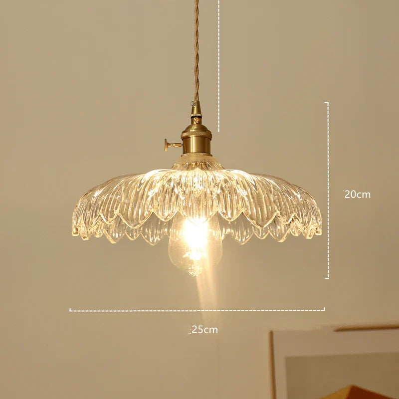 مصباح تعليق مودرن DecorBites™ LED زجاجي أخضر مع حامل نحاسي