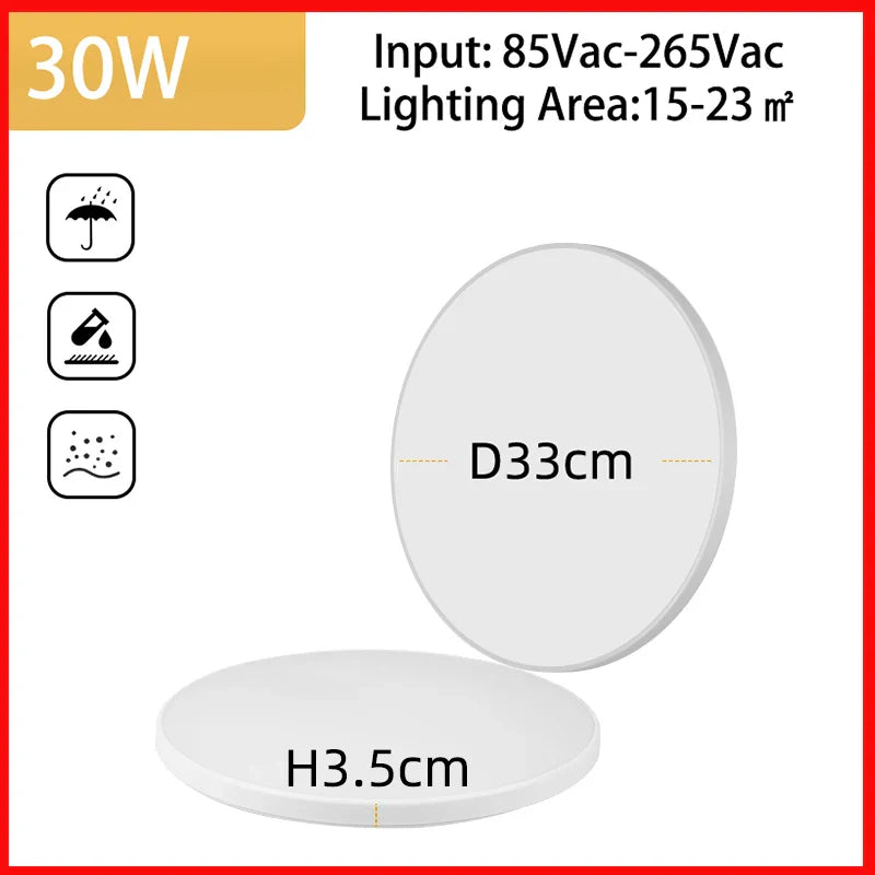 مصباح لوح الثريا السقفية LED من DecorBites™ لإضاءة ديكور المنزل