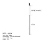 Modern Black Aluminum Linear Pendant Light