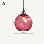 Modern Colorful Glass Pendant Light in Polished Chrome