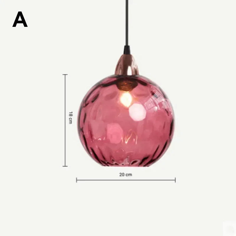 Modern Colorful Glass Pendant Light in Polished Chrome