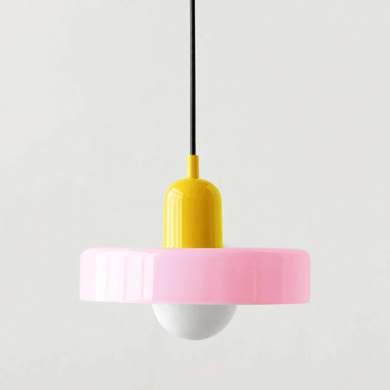 Nordic Vintage Orange Glass Pendant Light