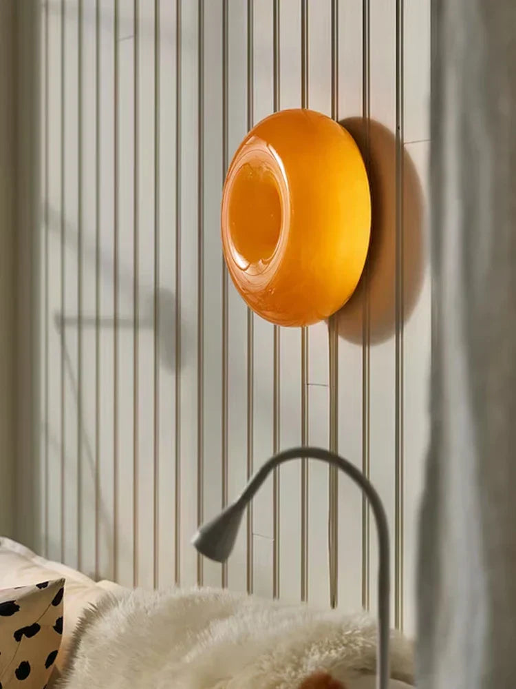 DecorBites™ Donut Wall Lamp: Bauhaus Retro Bedroom TV Light for Atmosphere & Ambiance