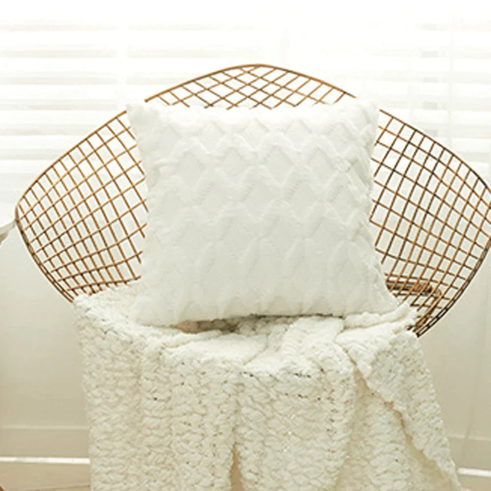 DecorBites™ Embroidered Diamond Cushion Cover for Modern Living Room Decor