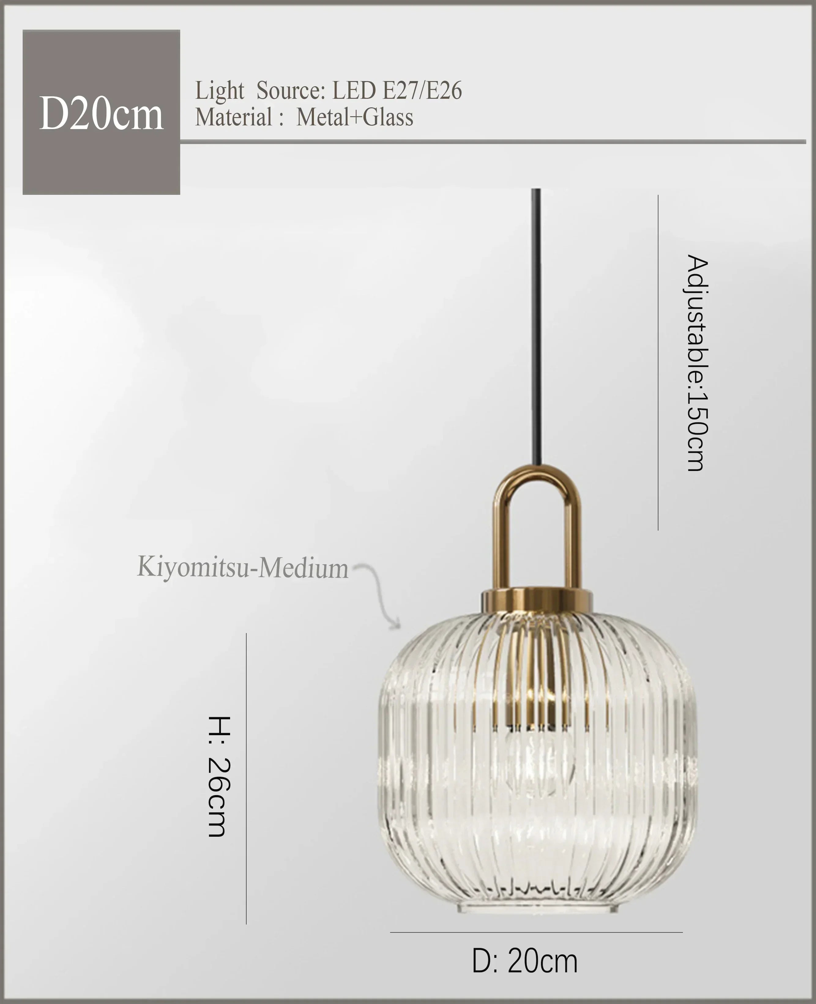 DecorBites™ مصباح معلق زجاجي ياباني: مصباح LED حديث على الطراز الاسكندنافي لغرفة النوم والديكور المنزلي