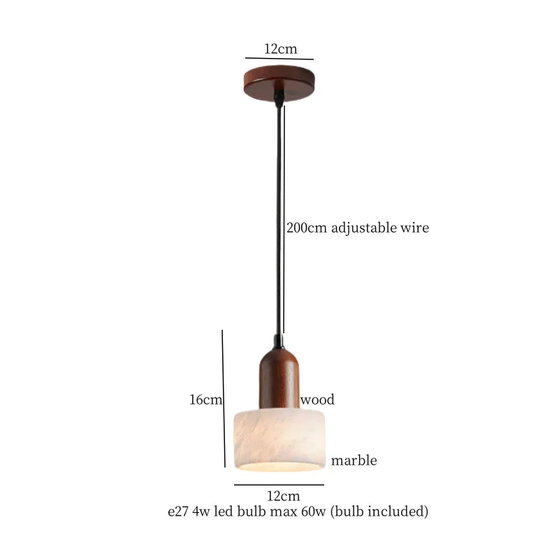 DecorBites™ Cream Marble LED Pendant Light: Modern Nordic Hanging Lamp for Living, Bedroom, Kitchen