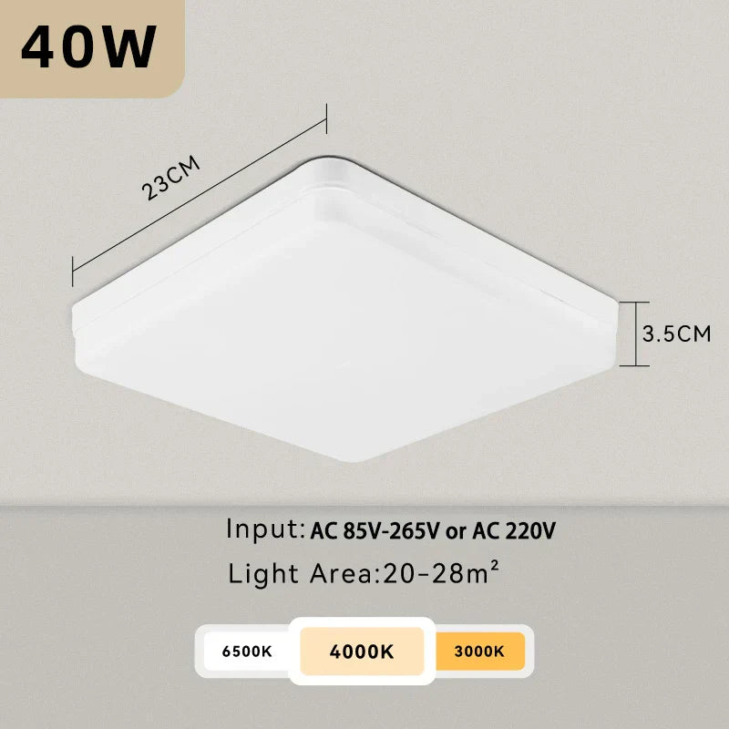 مصباح لوح الثريا السقفية LED من DecorBites™ لإضاءة ديكور المنزل