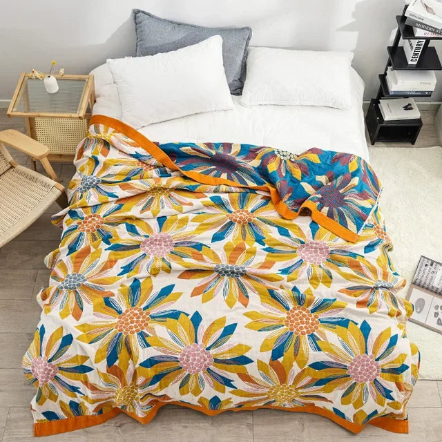 DecorBites™ Cotton Gauze Air-Conditioning Blanket - Luxury European Leisure Blanket