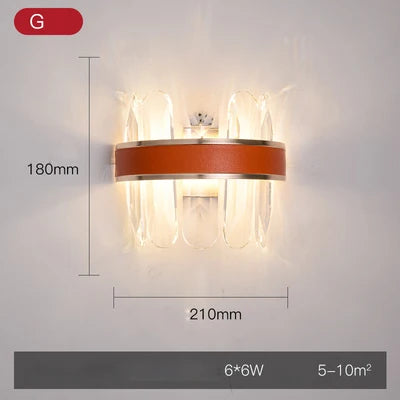 DecorBites™ Crystal Gold Stainless Steel LED Dimmable Wall Sconce