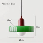 Nordic Vintage Orange Glass Pendant Light