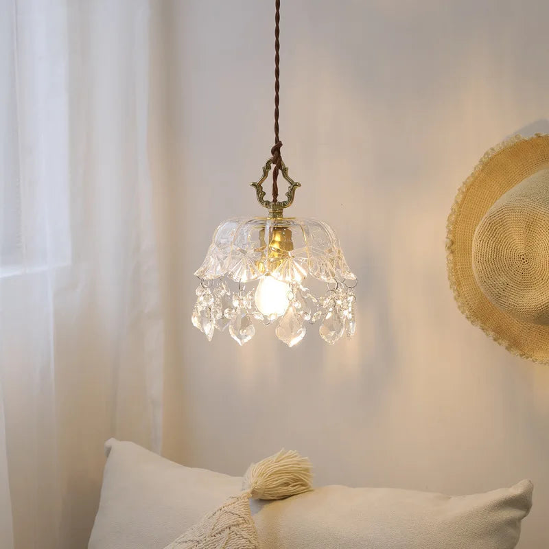 DecorBites™ Crystal Glass LED Pendant Lamp - Modern Luxury Hanging Light Fixtures