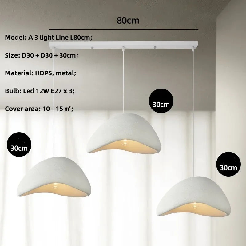 DecorBites™ LED Wabi Sabi Chandelier: Modern Minimalist Pendant Light for Home, Dining, Living Room