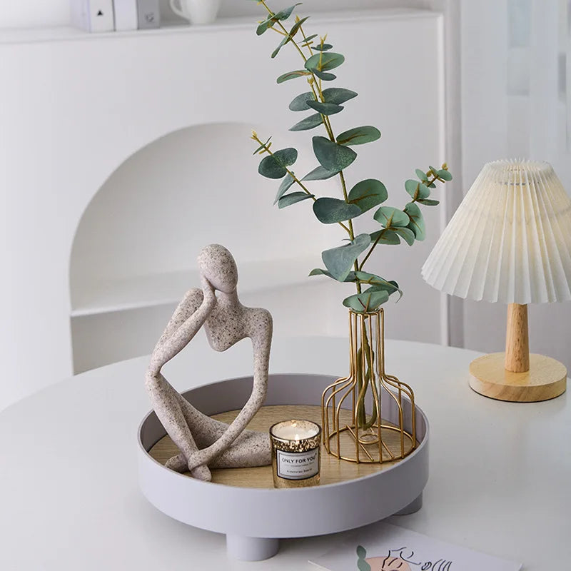 DecorBites™ Abstract Thinker Woman Figurine Resin Sculpture Modern Art Decor Craft Ornament