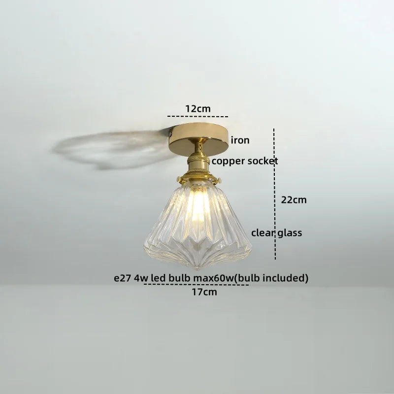 DecorBites™ Glass LED Ceiling Light for Corridor Balcony Modern Indoor Lighting