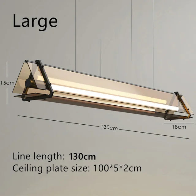 DecorBites™ Amber LED Pendant Lamp Modern Glass Dining Table Kitchen Fixture