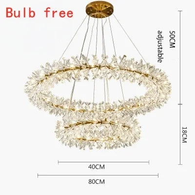 DecorBites™ Crystal Flower Chandelier: Luxury LED Ceiling Light for Home Decor, Living Room, Bedroom