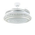 DecorBites™ Crystal Chandeliers Ceiling Fans with Invisible Ceiling Fan Light, Remote Control, 6 Speeds