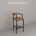 DecorBites™ Industrial Style Bar Chair: High Stool for Home & Front Desk, Nordic Design
