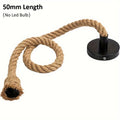 Handwoven Hemp Rope Vintage Pendant Light, E27