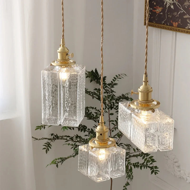 DecorBites™ Clear Glass LED Pendant Light: Modern Nordic Style for Home Decor & Lighting