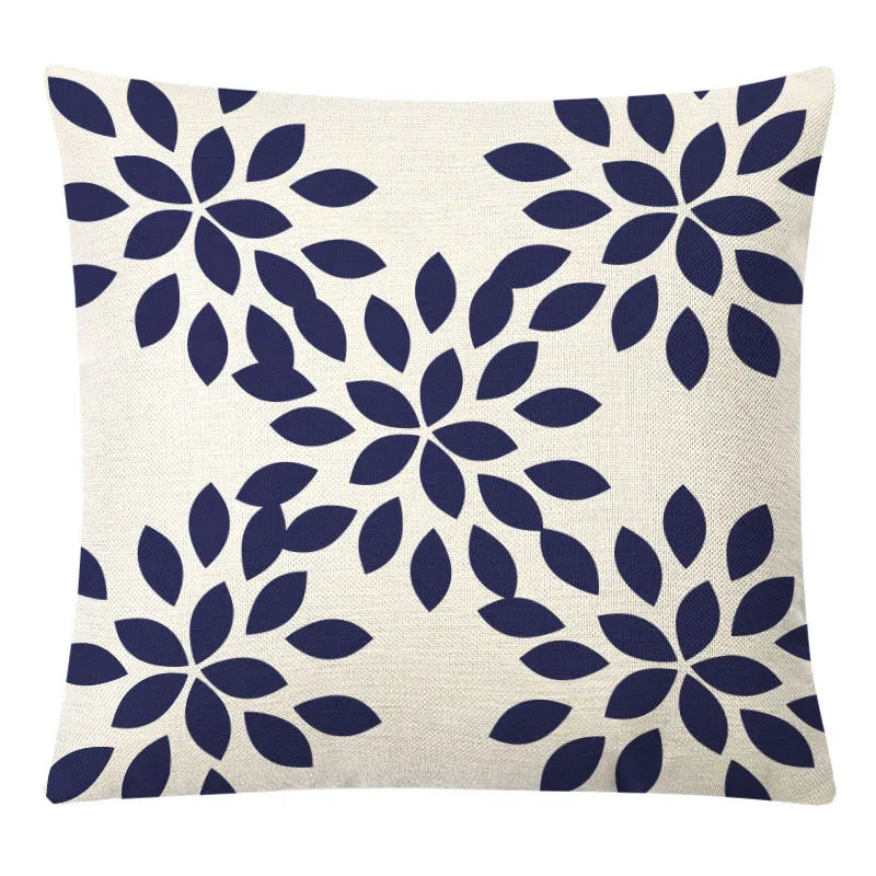 DecorBites™ Geometric Yellow Linen Pillow Cover for Modern Décor 45x45cm