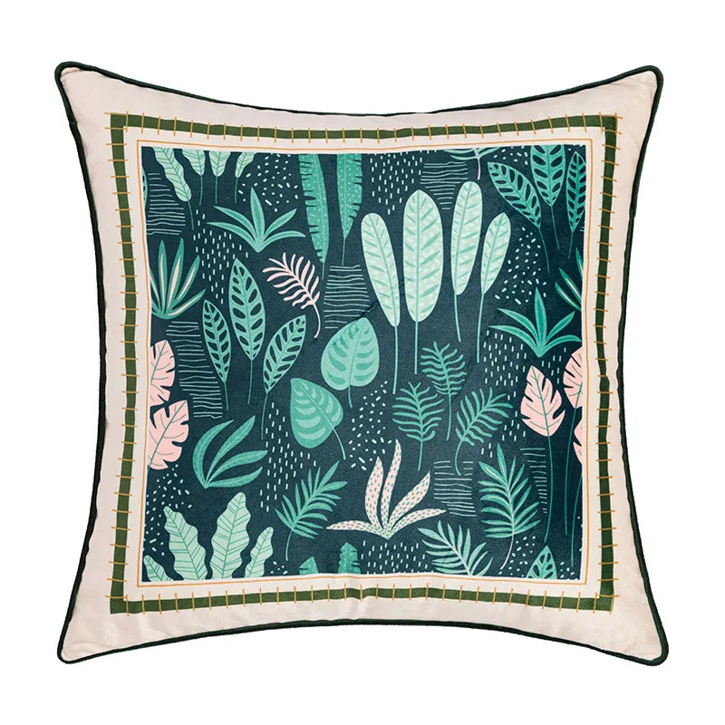 DecorBites™ Geometric Tufted Embroidery Cushion Cover 45x45cm Black White Lattice Sofa Pillow