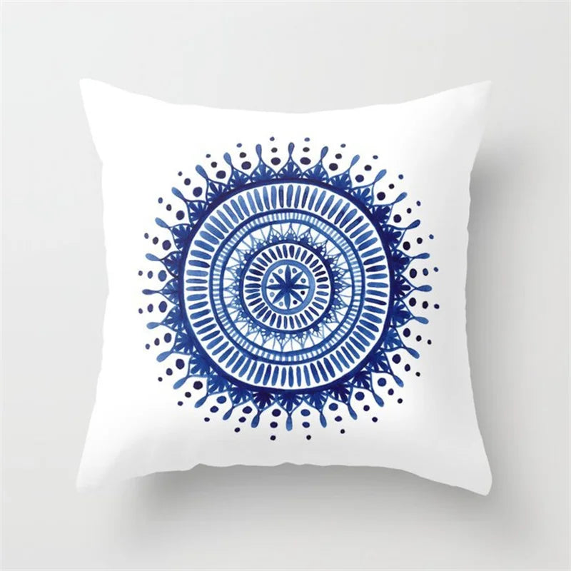 DecorBites™ Geometric Heart Round Cushion Cover for Home Decor