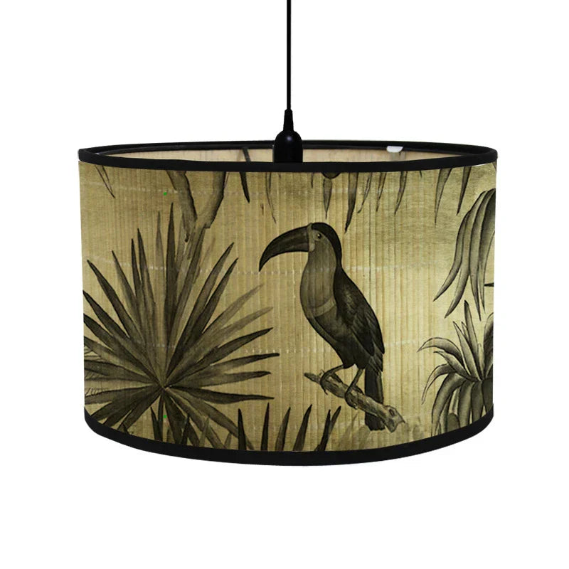 DecorBites™ Bamboo Pendant Light: Retro Chandelier for Home Cafe Bar Decor