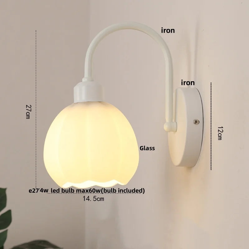 DecorBites™ Iron LED Wall Sconce Pull Chain Switch Stair Light Fixture for Study Hallway