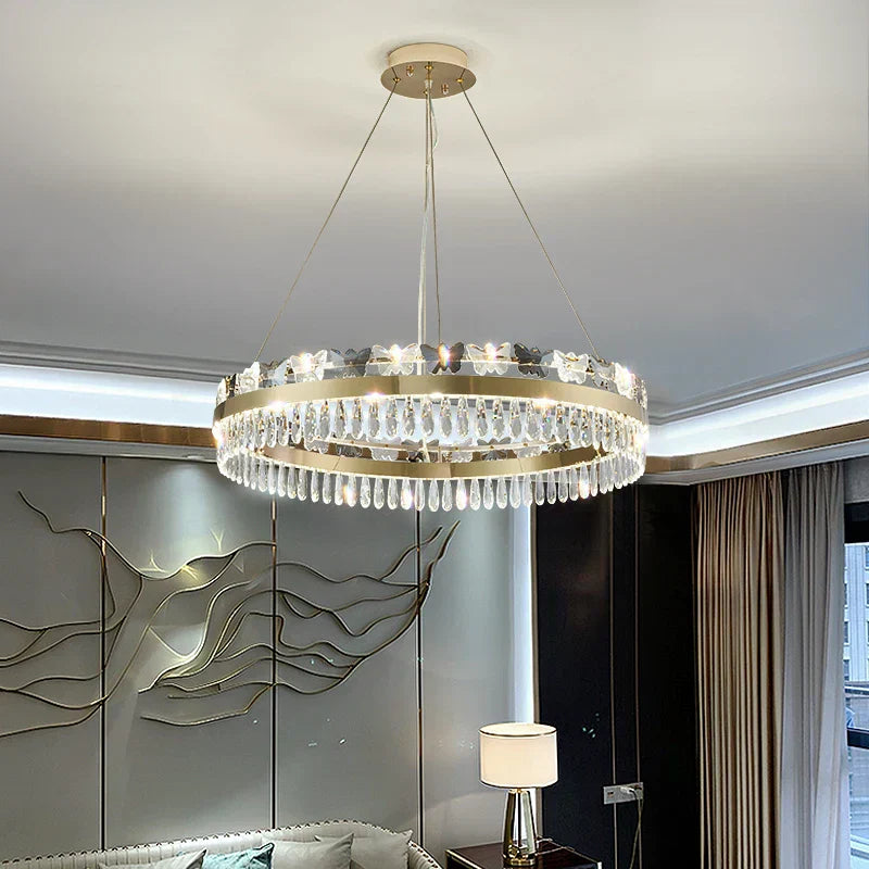 DecorBites™ Crystal Butterfly Living Room Lamp: Luxury Postmodern Dining Room Lighting