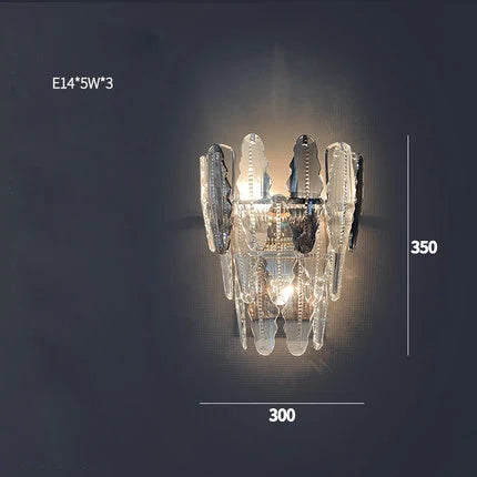 إضاءة ثريا ليد كريستال ذهبية من ديكور بايتس™ لطاولة الطعام