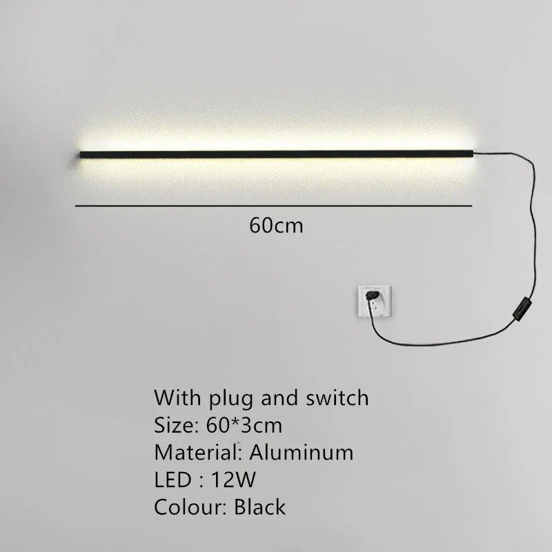 DecorBites™ Dimmable Long Wall Lamp: Stylish Bedroom Light Strip for Master Bedroom, TV Background, Sofa Decor