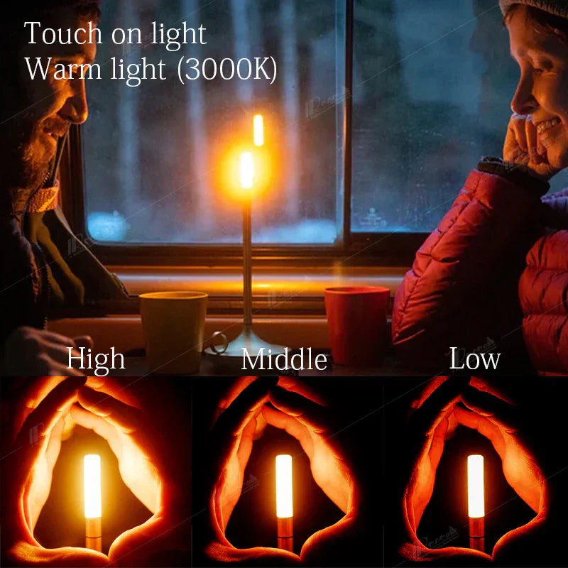 مصباح طاولة LED من DecorBites™: قابل لإعادة الشحن عبر USB، ضوء مكتبي للمكتب والدراسة