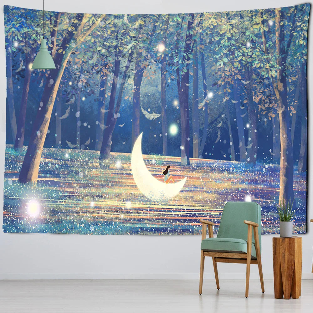DecorBites™ Jungle Animal Tapestry Wall Hanging: Bohemian Style Home Decor & Children's Room Art