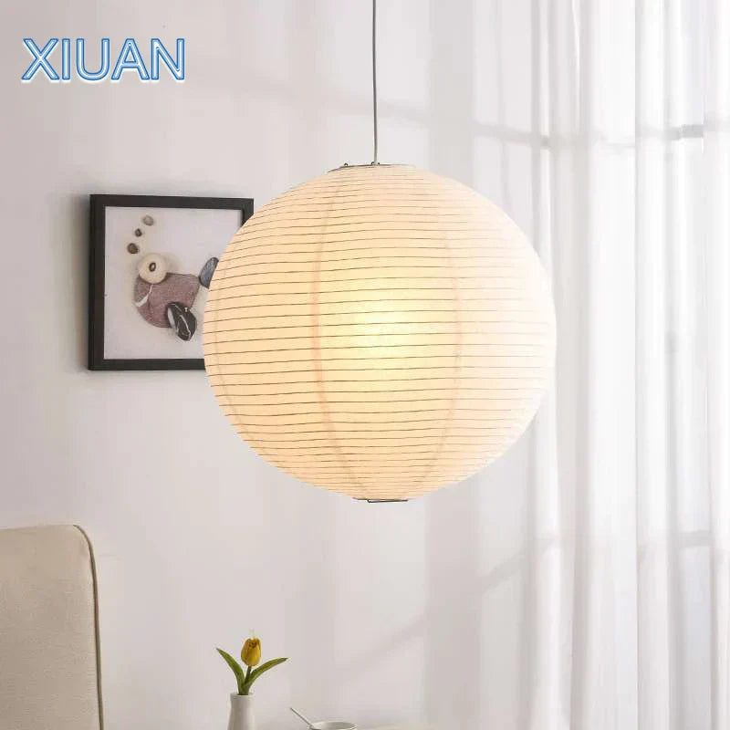 مصباح معلق كروي LED E27 على الطراز الياباني من DecorBites™ لديكور المنزل