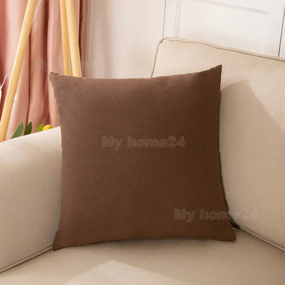DecorBites™ Cotton Linen Pillow Cover Set for Home Decor - Plain Cushion Covers