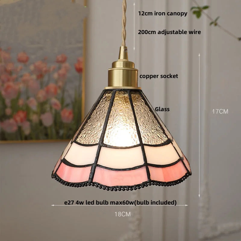 DecorBites™ Copper Knob Switch LED Pendant Lamp, Adjustable Glass Dining Room Lighting