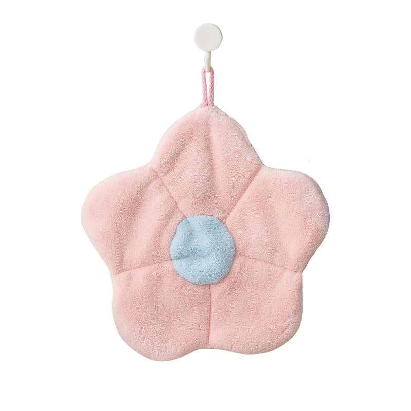 DecorBites™ Coral Fleece Hand Towels: Thick, Breathable, Super Absorbent Dishcloth for Kitchen & Bathroom