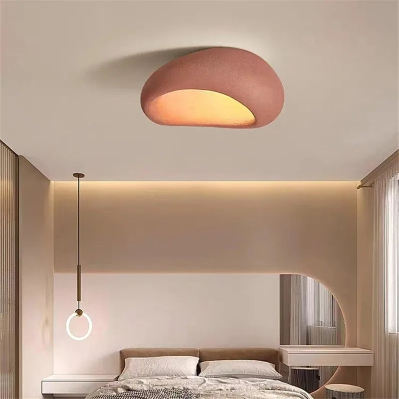 مصباح سقف خمرا E27 من DecorBites™: فن الـWabi Sabi الاسكندنافي لديكور غرف المعيشة المنزلية