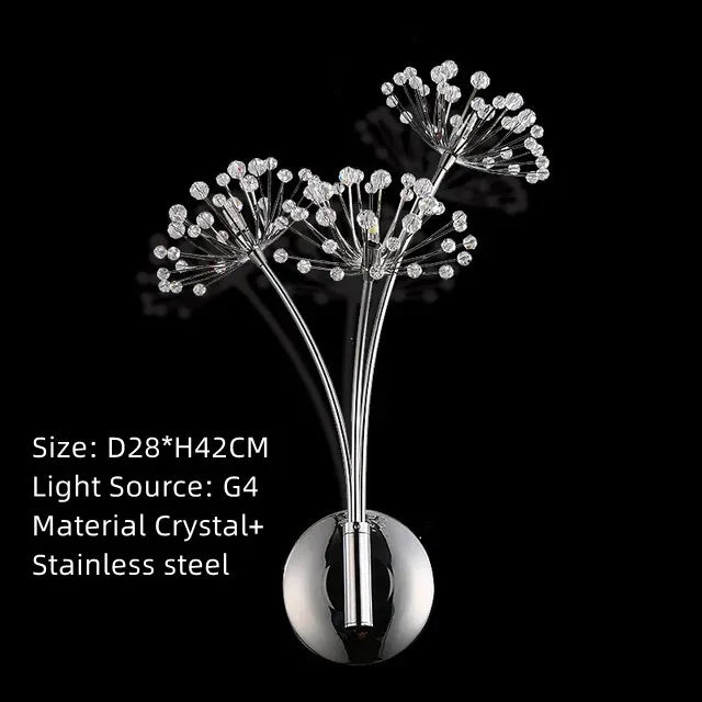 DecorBites™ Crystal Dandelion LED Floor Lamp for Living Room Bedroom Decor