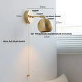 DecorBites™ Copper Wall Light with Pull Chain Switch, Modern Nordic Design