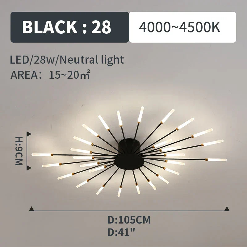 مصابيح DecorBites™ LED Fireworks المتدلية - إضاءة ثريا عصرية لغرفة المعيشة وغرفة النوم