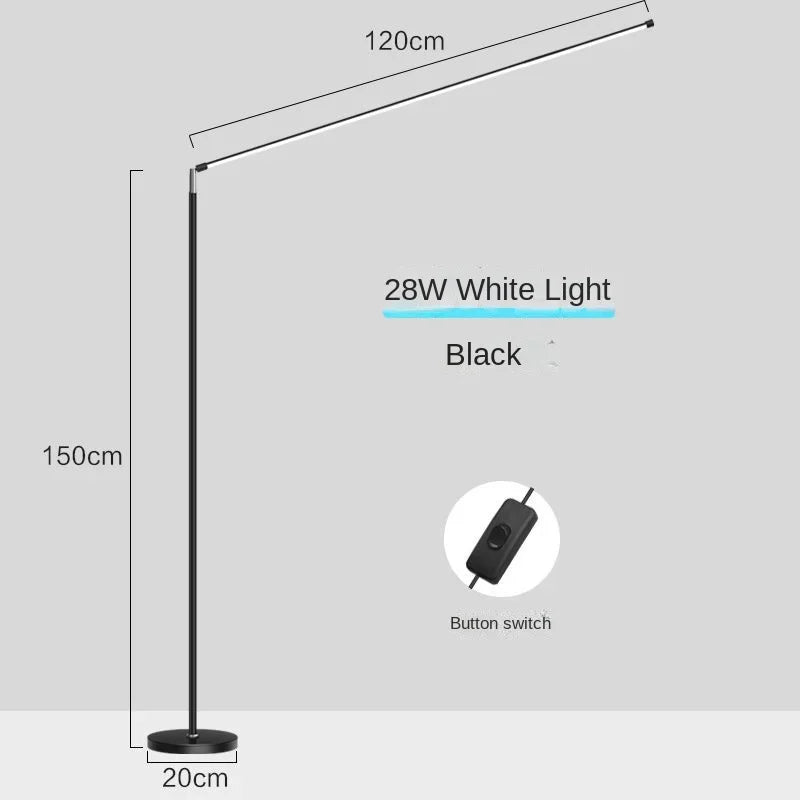 مصباح أرضي LED من DecorBites™: إضاءة قراءة فائقة السطوع وبلمسة عصرية لغرفة المعيشة وغرفة النوم