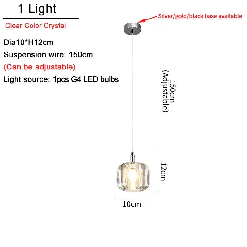 ثريا سقف كريستال LED من DecorBites™ لغرفة المعيشة وغرفة النوم وغرفة الطعام والمطبخ