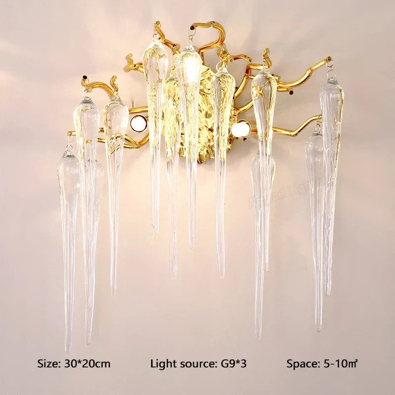 DecorBites™ Crystal LED Wall Light Sconces for Living Room Bedroom, Modern Interior Wall Lamp