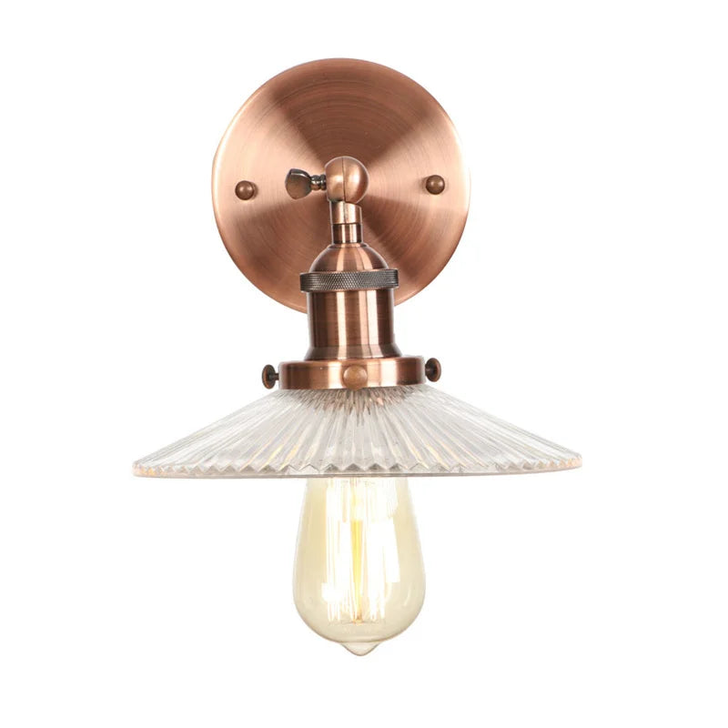 مصابيح حائط LED صناعية لوفت من DecorBites™ لغرفة النوم، مصباح درج بقابس