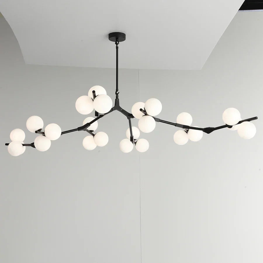 DecorBites™ Glass Balls LED Pendant Lights: Modern Branches Style Chandeliers for Living Room