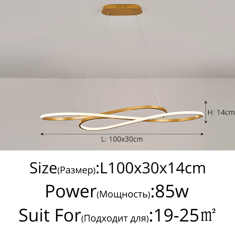 Nordic Minimalist Metal Pendant Light Chandelier
